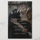 Budget QR CODE 2 foto's moderne huwelijksuitnodigi Flyer (Voorkant)