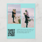 Budget QR CODE 3 foto zomer strand bruiloft Flyer (Achterkant)