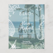 Budget QR CODE 3 foto zomer strand bruiloft Flyer (Voorkant)