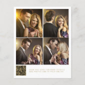 Budget QR code 4 Fotocollage huwelijkuitnodiging Flyer (Achterkant)