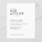 Budget QR CODE 4 foto's moderne trouwuitnodiging (Voorkant)