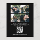Budget QR CODE 4 foto's moderne trouwuitnodiging Flyer (Achterkant)