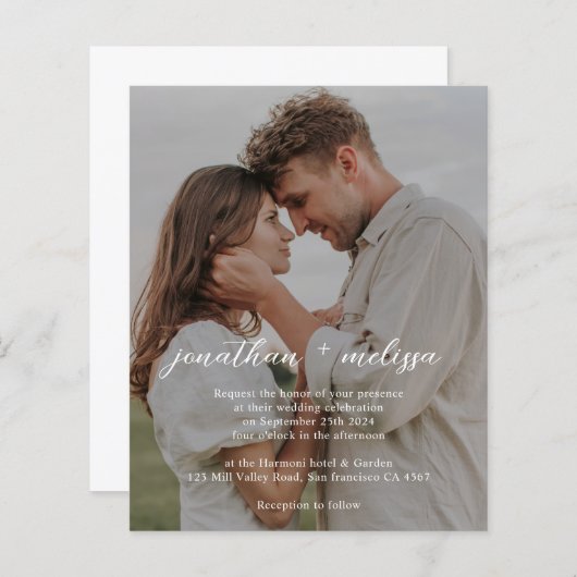 BUDGET QR-code Alles in één elegante stijlvolle br (Voorkant / Achterkant)