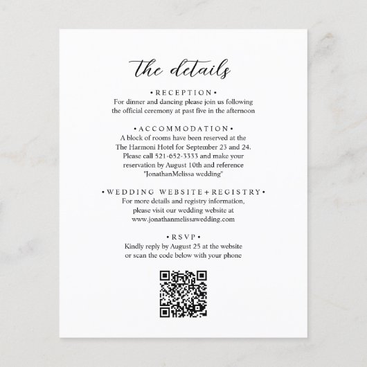 BUDGET QR-code Alles in één elegante stijlvolle br (Achterkant)