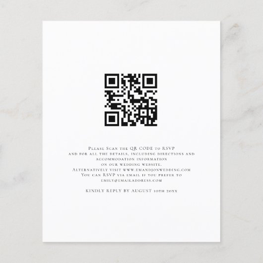 Budget QR Code Berichten over de leg (Achterkant)