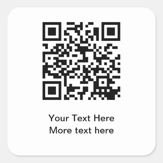 Budget QR Code Big Information Sticker Labels (Voorkant)