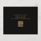 Budget QR-code bloemendecor in turquoise trouwkaar (Achterkant)