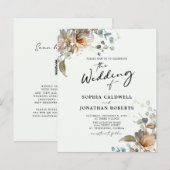 Budget QR-code Bloemrijke kalligrafie Huwelijksuit (Voorkant / Achterkant)