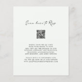 Budget QR-code Bloemrijke kalligrafie Huwelijksuit (Achterkant)