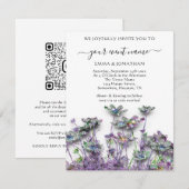 Budget QR CODE Bloemrijke Weide Paars  (Voorkant / Achterkant)