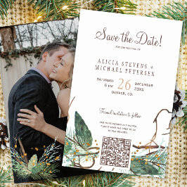 Budget QR-code bos FOTO bruiloft save the date