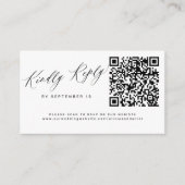 Budget QR code bruiloft website online RSVP Informatiekaartje (Voorkant)