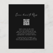 Budget QR Code Calligraphy Black and White Wedding Flyer (Achterkant)