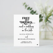 Budget QR code casual wedding save the date card (Staand voorkant)