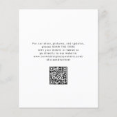 Budget QR code casual wedding save the date card (Achterkant)