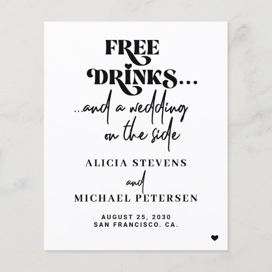 Budget QR code casual wedding save the date card (Voorkant)