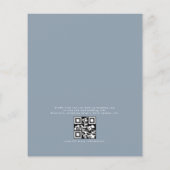 Budget QR Code Dusty Blue bruiloft uitnodiging (Achterkant)