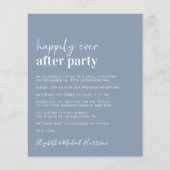 Budget QR Code Dusty Blue Wedding Reception nodigt (Voorkant)