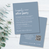 Budget QR Code Dusty Blue Wedding Reception nodigt