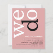 BUDGET QR code Dusty Roos Text Weddenschap Uitnodi (Voorkant)