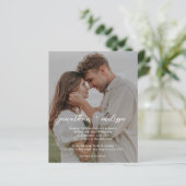 BUDGET QR-code Elegante Moderne Paarse Foto Huweli (Staand voorkant)