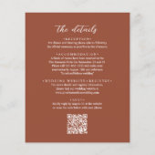 BUDGET QR-code Elegante Terracotta Foto Bruiloft (Achterkant)