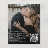 Budget QR CODE elegante trouwuitnodiging 2 foto's Flyer (Achterkant)