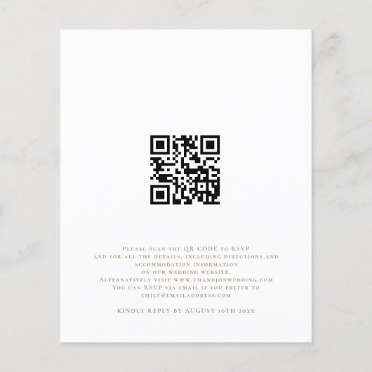 Budget QR Code Eucalyptus Gold Weddenschap (Achterkant)