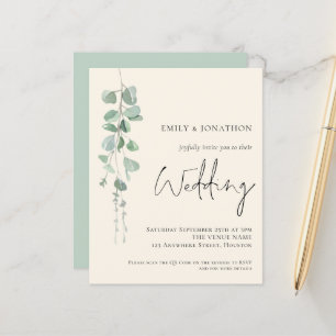 Budget QR Code Eucalyptus Ivory Weddenschap