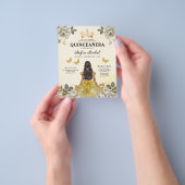 Budget QR Code Floral Gold Butterfly Princess Flyer (Hand)