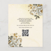 Budget QR Code Floral Gold Butterfly Princess Flyer (Achterkant)