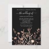 Budget QR CODE Floral Meadow Black White (Voorkant)