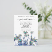 Budget QR CODE Floral Meadow Blue Grey (Staand voorkant)
