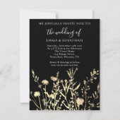 Budget QR CODE Floral Meadow Gold Black (Voorkant)