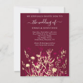 Budget QR CODE Floral Meadow Gold Marsala (Voorkant)