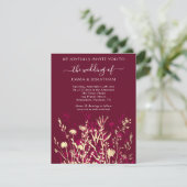 Budget QR CODE Floral Meadow Gold Marsala (Staand voorkant)