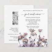 Budget QR CODE Floral Meadow Roos Glitter (Voorkant / Achterkant)
