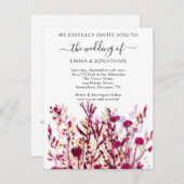 Budget QR CODE Floral Meadow White Marsala Gold (Voorkant / Achterkant)