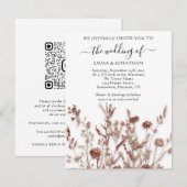 Budget QR CODE Floral Meadow White Rose (Voorkant / Achterkant)