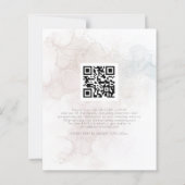 Budget QR Code Floral Waterverf Wedding Uitnodigin (Achterkant)