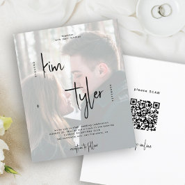 Budget QR CODE foto bruiloft uitnodiging