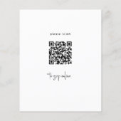 Budget QR CODE foto bruiloft uitnodiging (Achterkant)