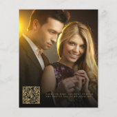 Budget QR code foto bruiloft uitnodiging Flyer (Achterkant)