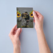 Budget QR CODE foto bruiloft uitnodiging flyer (Hand)