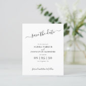 Budget QR-code foto elegante trouw save the date (Staand voorkant)