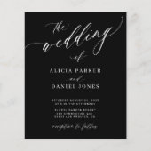 Budget QR code foto moderne bruiloft Uitnodiging Flyer (Voorkant)