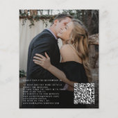 Budget QR-code foto moderne trouw uitnodiging Flyer (Achterkant)