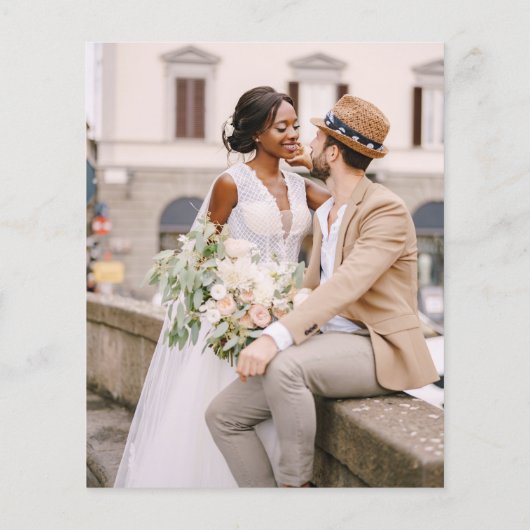 Budget QR Code Foto RSVP Weddenschap Website Flyer (Achterkant)