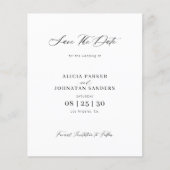 Budget QR-code foto trouwkaart save the date Flyer (Voorkant)