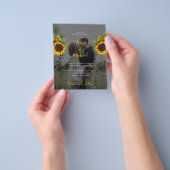 Budget QR CODE foto trouwuitnodiging flyer (Hand)
